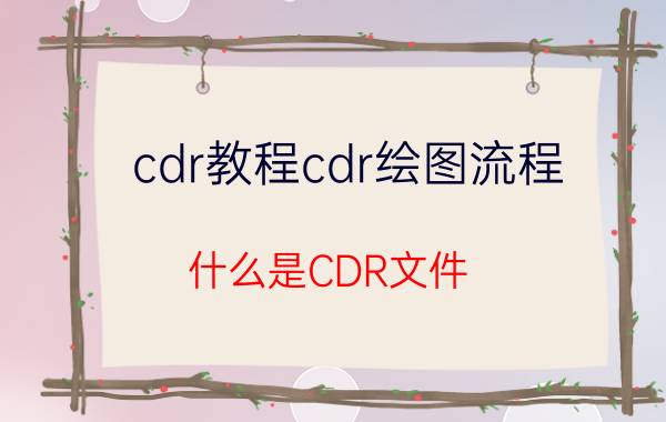 cdr教程cdr绘图流程 什么是CDR文件？